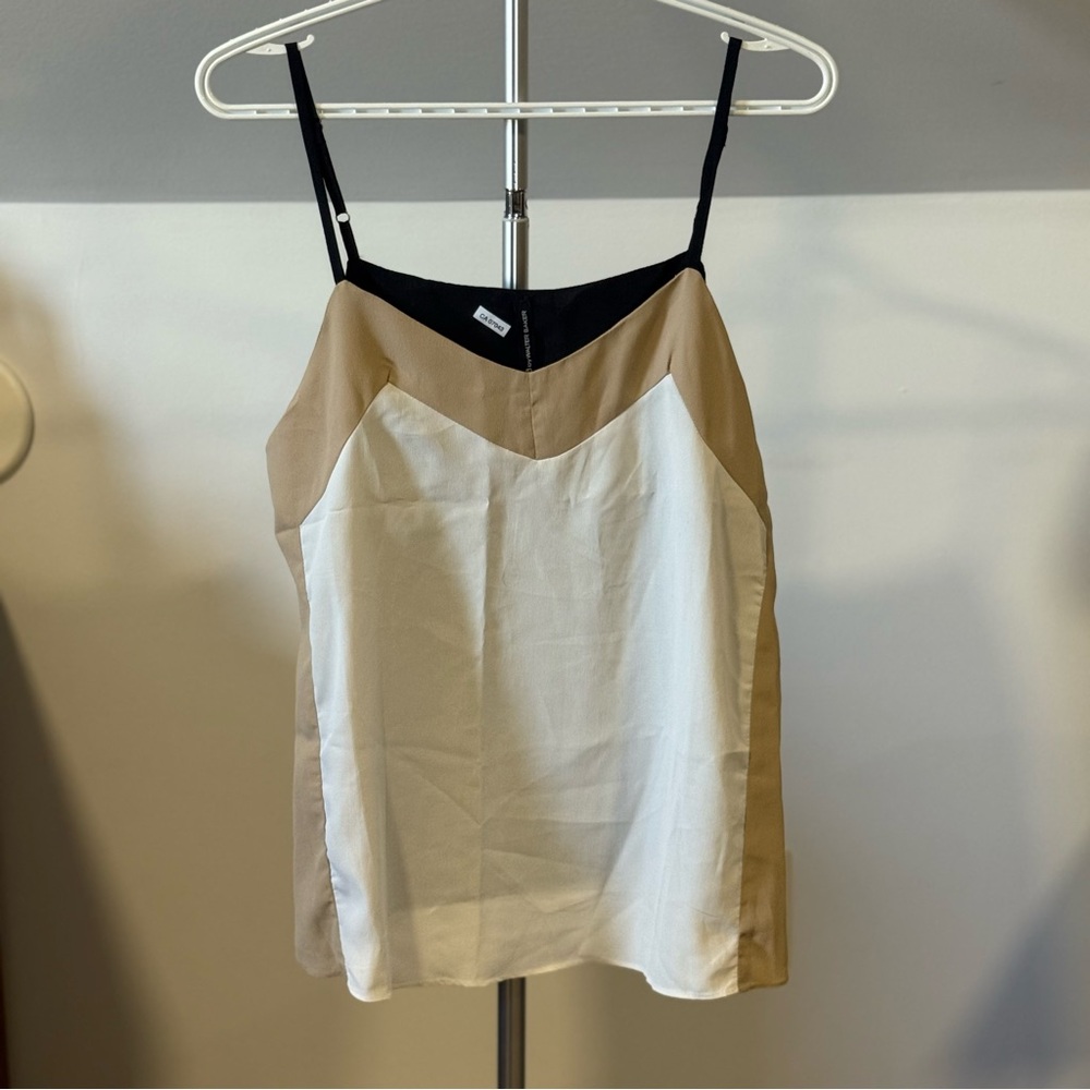 W118 by Walter Baker Beige, White & Black Colorblock Cami